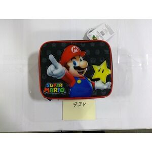 Bioworld Super Mario Lunch Bag Kids OS Red New 3D Molded Power Star Nintendo